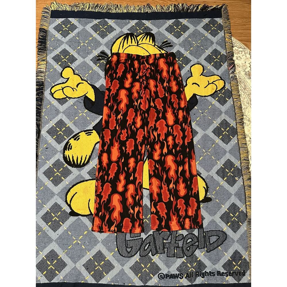 Vintage Mossimo Fire Fleece Pants